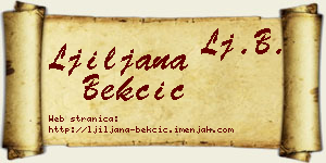 Ljiljana Bekčić vizit kartica